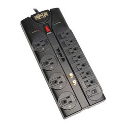 Tripp Lite Surge Protector Outlet Strip,10-1/4" L TLP1208SAT