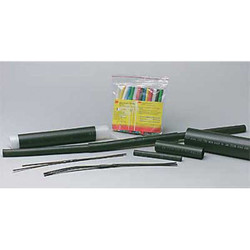 3m Shrink Tubing,6 in,Blk,0.187 in ID,PK10 EPS200-3/16-6"-BLACK-10-10 PC PKS