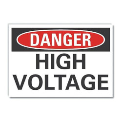 Lyle High Voltage Danger Rflctv Labl,7inx10in LCU4-0347-RD_10X7