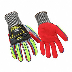 Ringers Gloves Cut Resist. Gloves,L Size,Nitrile,PR 065-10