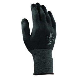 Ansell Coated Gloves,Nitrile,Black/Gray,7,PR 11-840