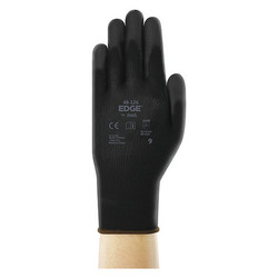 Edge Knit Gloves,Black,Size 7,Polyester,PK12 48-126
