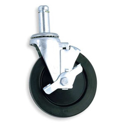 Metro Stem Caster,5"dia,Rubber,200lb 5MB