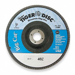 Weiler Arbor Mount Flap Disc,7in,40,Coarse 96362