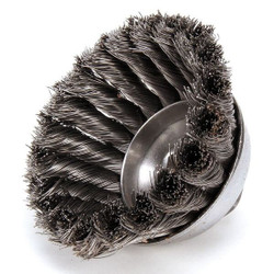 Weiler Cup Brush,Threaded Arbor,3-1/2 In. 97427