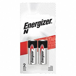 Energizer Battery,Alkaline,Size N-E90,1.5VDC,PK2 E90BP-2