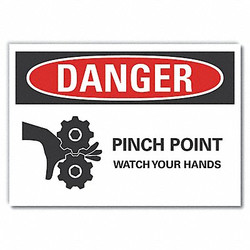 Lyle Pinch Point Danger Lbl,5inx7in,Polyester LCU4-0261-ND_7X5