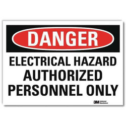 Lyle Danger Sign,7inx10in,Reflective Sheeting U3-1407-RD_10X7