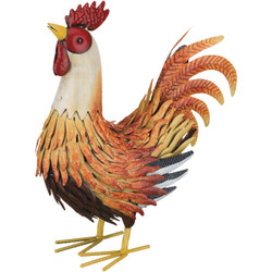 Regal Art & Gift Metal Small Sunburst Rooster Lawn Ornament 13003