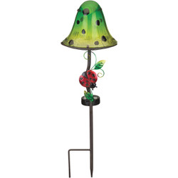 Regal Art & Gift 21.25 In. Green Dottie Mushroom LED Solar Stake Light 12509