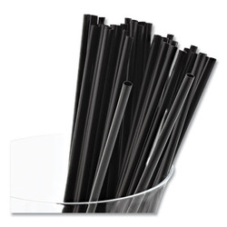 AmerCareRoyal® Sip Straws, 7.5", Plastic, Black, 10,000/carton S1525BK7