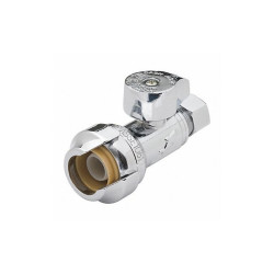 Sharkbite Water Supply Stop,Brass,1/4-Turn,1/2" 23037-0000LF