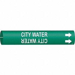 Brady Pipe Marker,City Water,7/8 in H,7/8 in W 4028-B