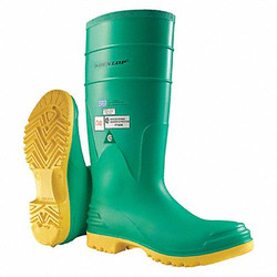 Dunlop Rubber Boot,Men's,11,Knee,Green,PR 8701200