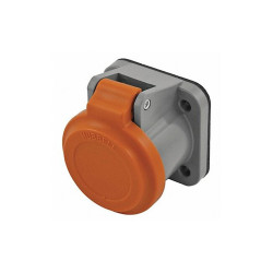 Hubbell Single Pole Connector,Non-Met Cover,Orng HBLNCO
