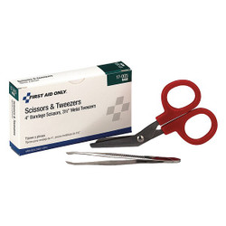 First Aid Only Scissors/Forceps Refill Set,Red,4" L 17-005