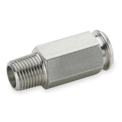 Parker Inline Coupler,Stainless Steel,1/4 In. 391PSS-4-4