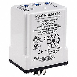 Macromatic Volt Sensor Relay,240VAC,10A @ 240V,SPDT VAKP240A