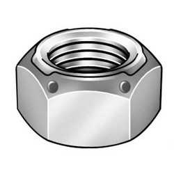 Sim Supply Locknut,1/4"-20,ZncY,Stl,7/16in,100PK  SLI80251-100P