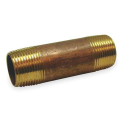 Manufacturer Varies Nipple,Red Brass,1 x 3 1/2 In,Threaded 465-035