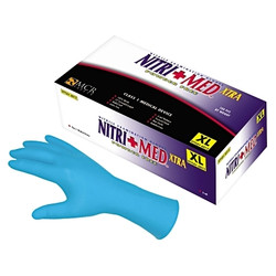 NitriMed Disposable Gloves, Powder Free, Textured, 6 mil, Large, Blue