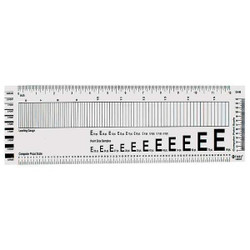 Westcott Ruler,Plastic,Lined,16ths ,13-3/4in GA-96