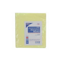 First Aid Only Emergency Blanket,Yellow,54In x 80In 22-130