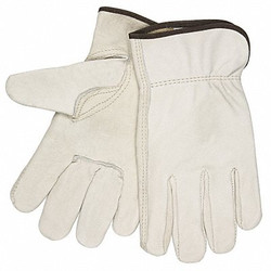 Mcr Safety Leather Gloves,Cream,XL,PR 3211XL