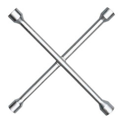 Ken-Tool Lug Wrench,14in.L,Chrome,4 Way 35635