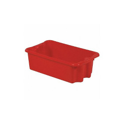 Lewisbins Stk and Nest Ctr,Red,Solid,Polyethylene SN2414-8 RED