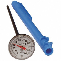 Taylor Mechanical Food Service Thermometer,6" L 6072N