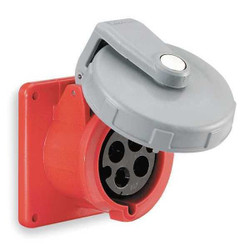 Hubbell Watertight Pn&Slv Rec,Red,20 A;4Pl,Three HBL520R7W