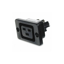 Hubbell Wiring Device-Kellems Receptacle,Single,20A,Non-NEMA,250V,Blck H320R