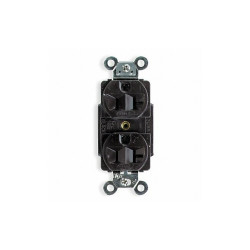 Hubbell Wiring Device-Kellems Recept,Brown,20 A,2P3W,Back; Side,1PK HBL5362