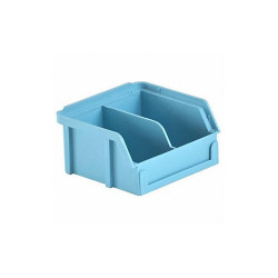 Lewisbins Hang and Stack Bin,Light Blue,PP,6 in PB41-X Lt Blue