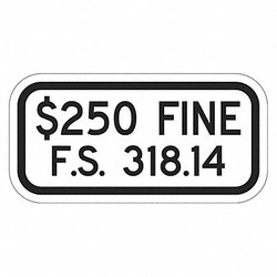 Lyle Fine Supplemental Parking Sign,6" x 12" T1-2056-EG_12x6