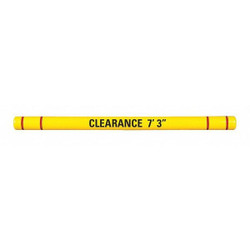 Manufacturer Varies Clearance Bar,7-3/8"O.D.,120"L,Yllw/Red HTGRD712OYR