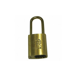 Best Keyed Padlock, 7/8 in,Rectangle,Gold 21B782L606