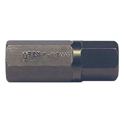 Apex Tool Group Insert Bit,Metric,7/16",Hex,12mm,7/8" SZ-7-12MM