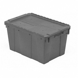 Orbis Attached Lid Container,Gray,Solid,HDPE FP19 Gray