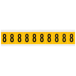 Brady Number Label,8,1-1/2in.Hx7/8in.W,Vinyl 1530-8