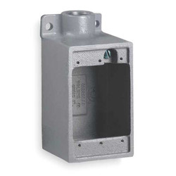 Hubbell Killark Weatherproof Box,28cu. in,Malleable Iron FD-2M