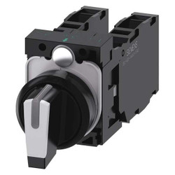 Siemens Non-Illuminated Selector Switch,22mm Sz 3SU1100-2BL60-1LA0