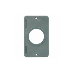 Hubbell Wiring Device-Kellems Outlet Box Plate,For 1.39 In dia. Device HBL3052