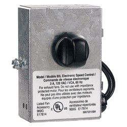 Broan Speed Control, 120V AC, 3 A, Dial 80L