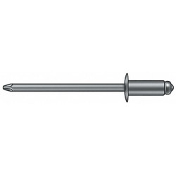 Stanley Engineered Fastening Blind Rivet,1/4 Dia,0.485 L,PK100 AD84H203