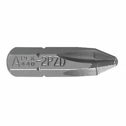 Apex Tool Group Insert Bit,SAE,1/4",Hex,#2,1",S2 Steel 440-2-PZDX