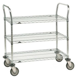 Metro Wire Cart,18 In. W,36 In. L,Steel 3SPN33ABR -1PK/25