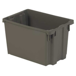 Lewisbins Stk and Nest Ctr,Gray,Solid,Polyethylene SN2013-12 GREY