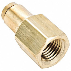 Parker Connector,Female,Brass,1/4" Tube Size  66PTC-4-4